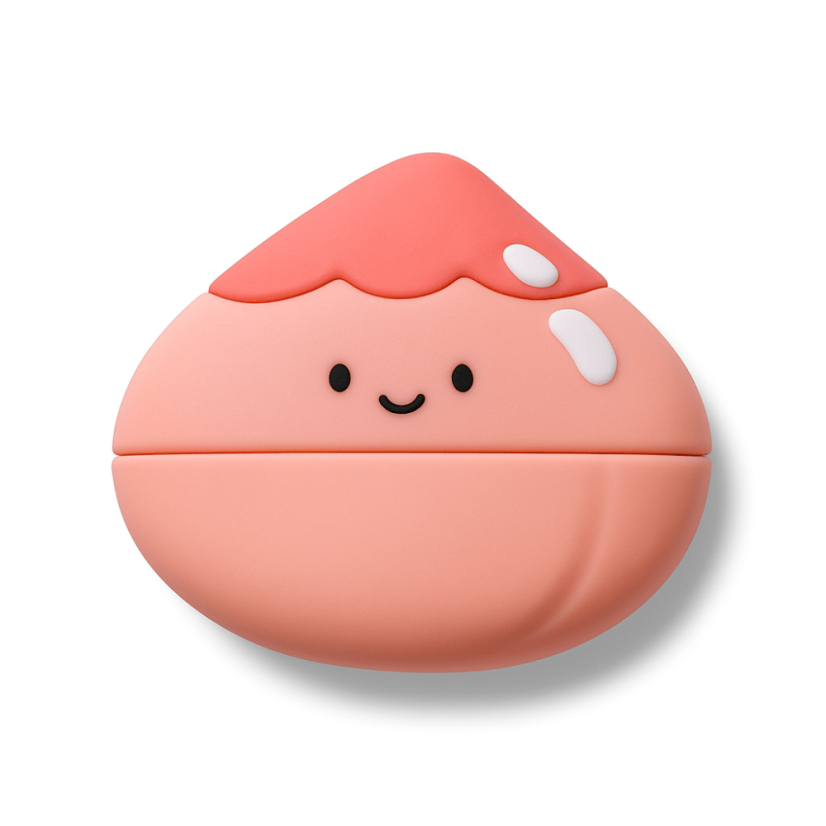 Detské razítko na textil Broskyňa