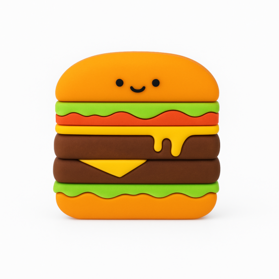 Detské razítko na textil Hamburger